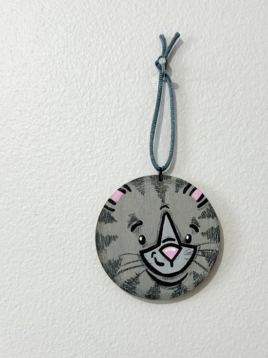 Grey Cat Ornament
