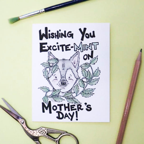Mother's Day Card - Wishing You Excite-MINT on Mother's Day!