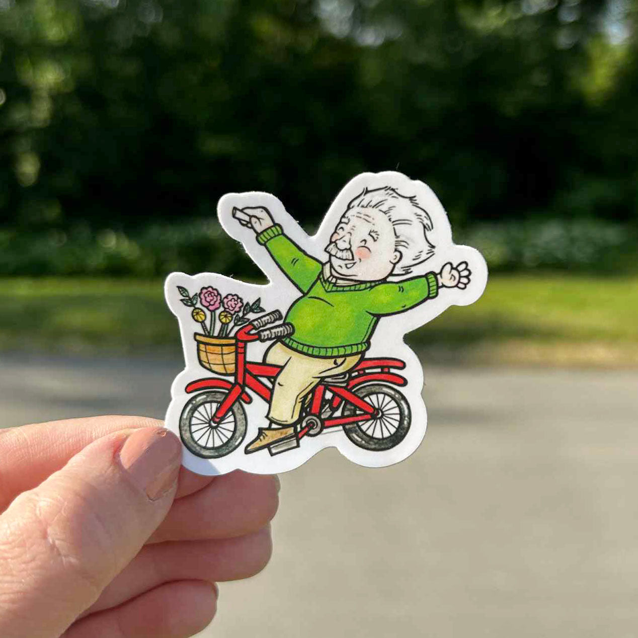 Albert Einstein Inspired Sticker