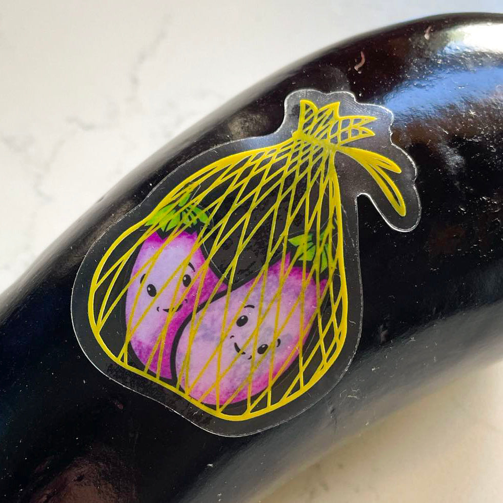 Produce Bag Sticker - Eggplants